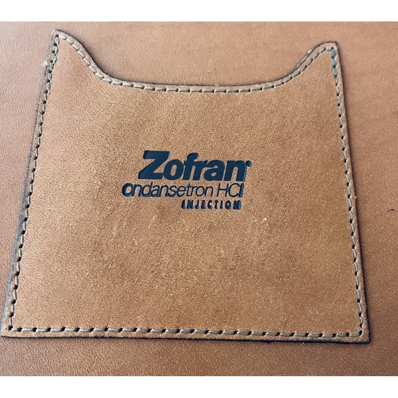 Hartmann Brown Leather Portfolio Organizer Notebook Zofran Pharmaceutical Rep